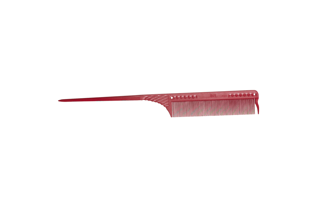 JRL Fine Teeth Tail Comb 8.5" - Red