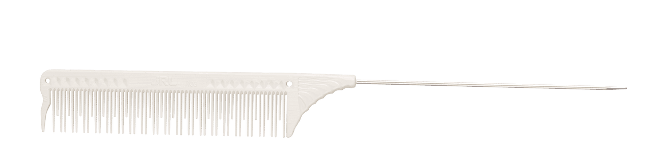 JRL Pin Tail Comb 8.8" - White