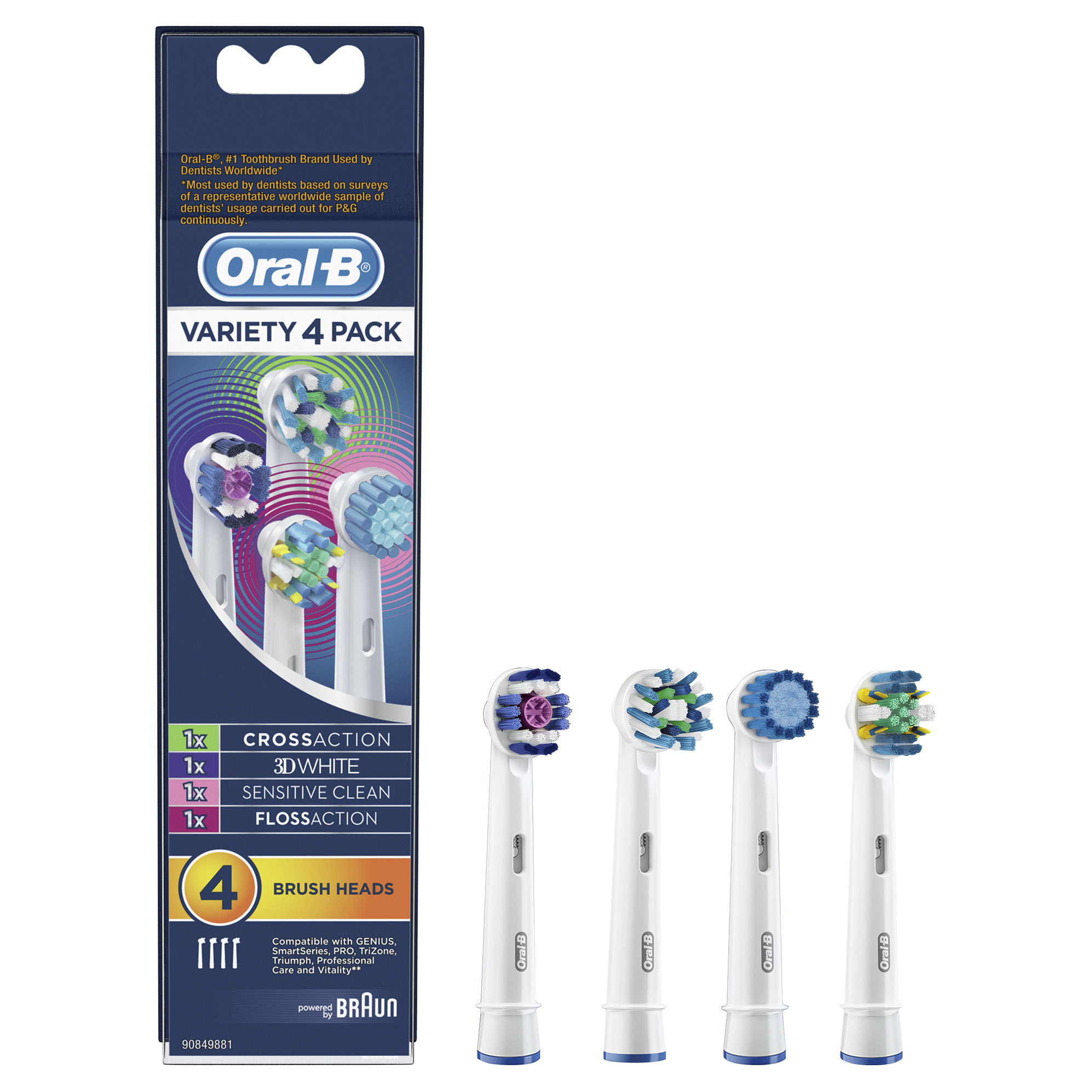 Oral-B Variety Replacement Brush Heads (4pcs)