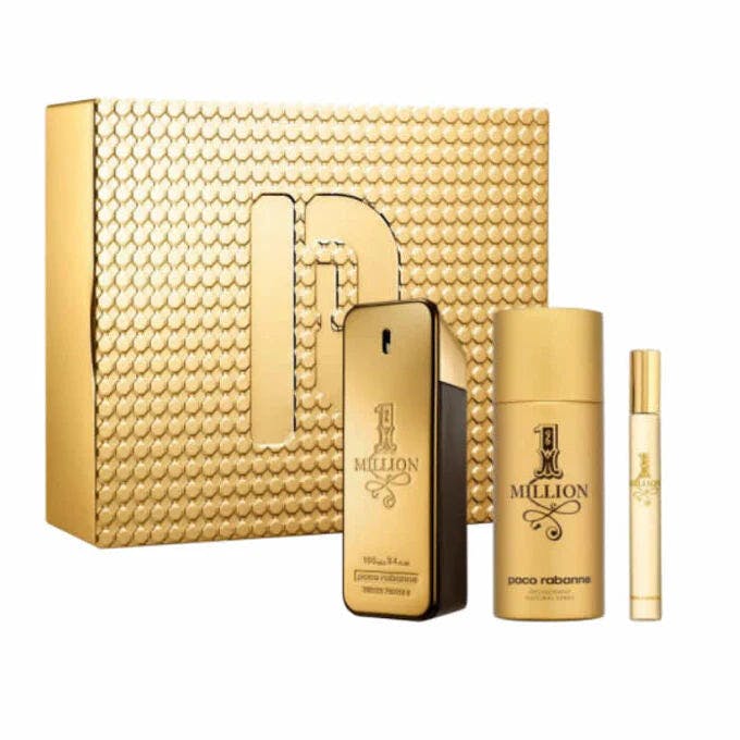 Paco Rabanne 1 Million EDT 100ml 3 Piece Gift Set