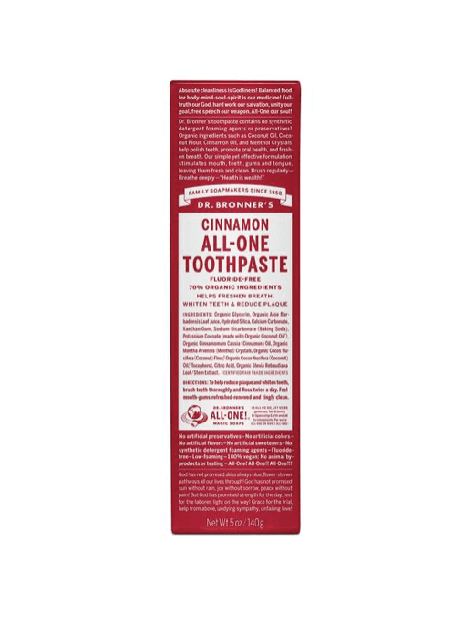 Dr. Bronner's All-One Toothpaste Cinnamon 140g