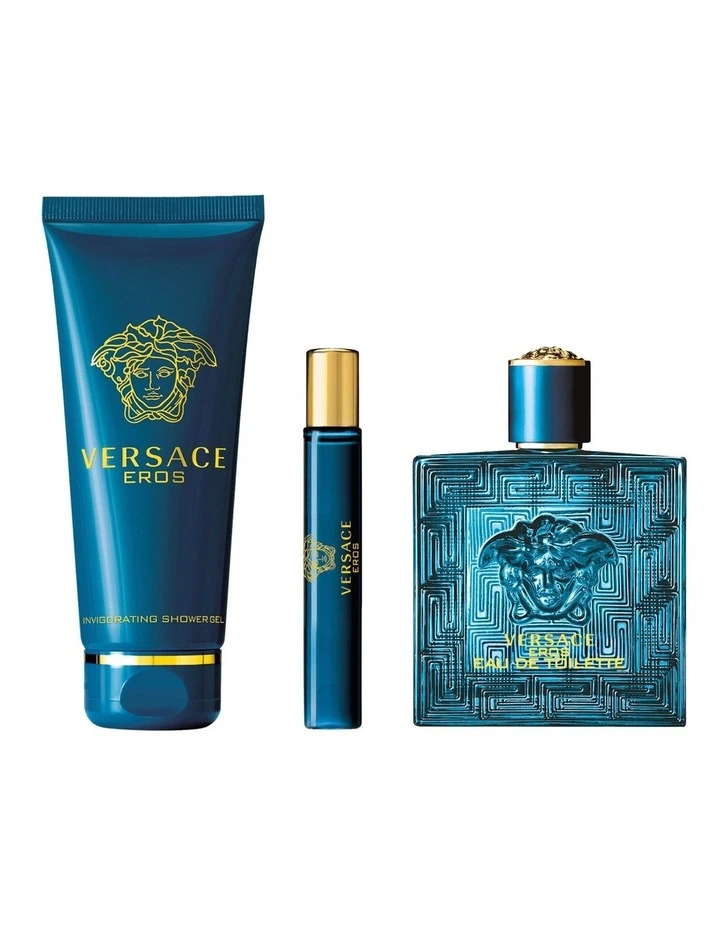 Versace Eros Pour Homme EDT 100ml 3 Piece Gift Set